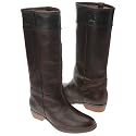 DIESEL Jeans Varenne Womens Pull On Leather Mid Calf Boots Shoes Dress Heels Chocolate Brown/Black