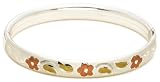 Sterling Silver Rose & Yellow Gold Flower Bracelet, 7