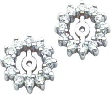 White-gold .60ct Diamond Earring Jackets Jewelry