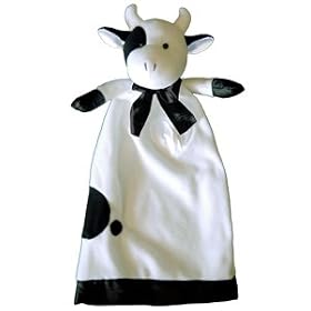 Dakin Lovie Black and White Spotted Cow Character Blanket by 