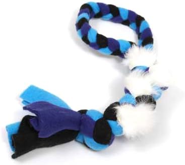 Genuine Dog Gear Large Dog Rope Tug/Pull- Real Rabbit Fur and Fleece-Visual, Taste and Smell Motivator
