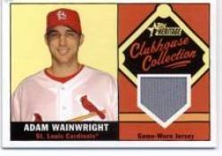 2010 Topps Heritage Clubhouse Collection Relics #AW Adam Wainwright - St. Louis Cardinals (Piece of Authentic Game Used Jersey) (Baseball Cards)