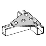5-3/8 x 5-3/8 Zinc Finish 5-Hole Tee Gusset Plate
