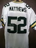 Signed Matthews, Clay (Green Bay Packers) Authentic Reebok Away White Jersey