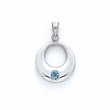 S/S Stellar Blu Topz Circle Pend - GHSW183