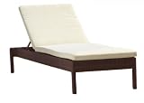 Madrid Outdoor Chaise Lounge Espresso 13H x 24W x 81D