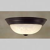 Alabaster MelonSmall Flush Mount AL182Z By Quoizel