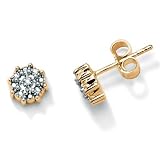 Diamond Accent 10k Cluster Earrings