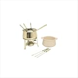 Chantal 2-Quart Stainless and 1-3 4-Quart Ceramic Fondue Combo, White by Chantal - DROP SHIP