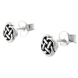 Sterling Silver Celtic Design Stud Earrings