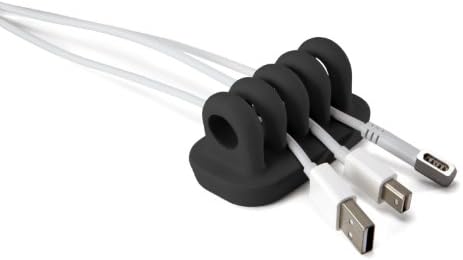 Flywing Desktop Cable Management for power cords and charging accessory cables (Black)