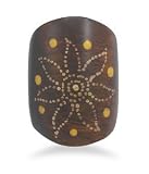 Sono Wood Ring with Flower Design