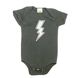 Glam Bolt in Silver on Infant One Piece