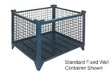 All Welded Steel Wire Container Drop Gate Unpainted