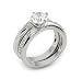 Curved CZ Wedding Set