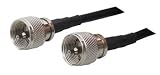 US Made 3 ft PL-259 Jumper - Times Microwave LMR-240 Coaxial Cable 3ft Ham or CB Radio Antenna Coax UHF VHF HF LMR240 Times Microwave Coaxial Cable Antenna RF Transmission Line PL-259 Connector PL259