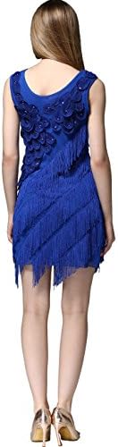 Fairytown US2-20 1920 Vintage Flapper Gatsby Dress Beaded Flower Fringe Cocktail