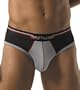 2(x)ist Men's Fusion No Show Brief, White/Gray, Large