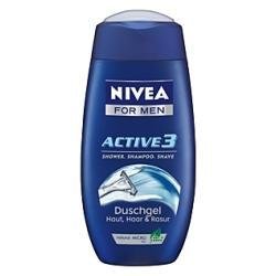 Nivea Nivea Active 3 Shower Gel for Men 250 ml shower gel