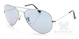 Ray-Ban RB 3025 Aviator Silver w/ Blue Lens 55-14-135