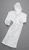 Ladies Soft Fleece Dressing Gown Medium White