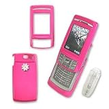 Samsung SGH-T629 Snap-on Solid Magenta Crystal Case Cover with Removable Ratcheting Belt Clip
