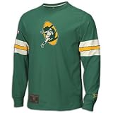 Green Bay Packers Gridiron Classics Throwback Logo Long Sleeve Jersey Crew - Large