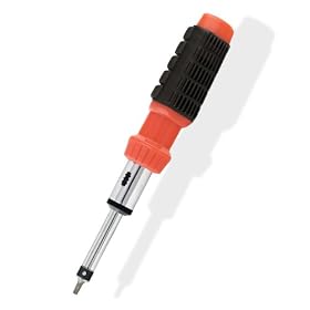 12pc Premium-Quality Ratchet Screwdriver Set - Super-Grip Handle - 10 Bits + Holster