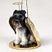 Schnauzer Gray Uncropped Dog Angel Ornament