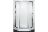 Sterling 2200A-36S Silver with Pebbled Glass Texture Deluxe Neo-Angle Shower Door 2200A-36