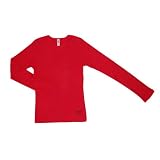 Celeritas Sports Ladies Red Baby Rib Long-sleeve T-shirt black Logo Item Number 21009 by Celeritas Sports