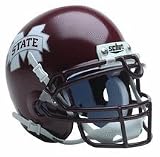 Mississippi State Bulldogs NCAA Mini Authentic Football Helmet From Schutt - Maroon with White Logo