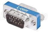 Slimline Gender Changer, HD15 Male / HD15 Male, Missing Pin #9