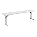 National Public Seating BT1800 Series Steel Frame Rectangular Seminar Blow Molded Plastic Top Folding Table, 700 lbs Capacity, 72" Length x 18" Width x 29-1/2" Height, Speckled Gray/Gray