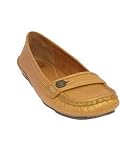 FRYE Laney Button Loafer in Tan Leather