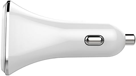 Unique Design LED Car Charger, Amatta® 5.2A 3-Port USB Rapid Charger, Charges 3 Devices at Same Time During Long Car Rides - Works with Most Smart Phones and Tablets - Safe and Durable With Built-in Short Circuit Protection, Over Current Protection, Over Load Protection and Overheat Protection-White