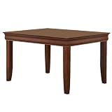 Walker Edison 60-Inch Solid Wood Fancy Dining Table, Brown