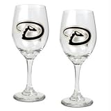 Arizona Diamondbacks MLB 2pc Wine Glass Set - Primary Logo