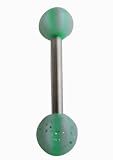 Sparkle Green Sterling Silver Tongue Ring - Sparkle Tongue Ring [Apparel]