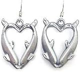 Earth Spirit Earrings - Dolphin Heart - Earth Spirit Earrings - Dolphin Heart