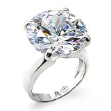 Big 6.50 Carats Solitaire CZ Engagement Ring
