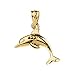 Genuine IceCarats Designer Jewelry Gift 14K Yellow Gold Dolphin Pendant. 11.75X15.50 Mm Dolphin Pendant In 14K Yellow Gold