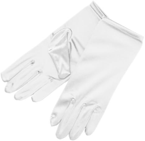 ZaZa Bridal Shiny Stretch Satin Dress Gloves Wrist Length 2BL