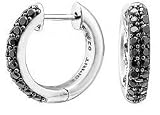 Details zu "Esprit Damen-Creolen elegance black 925 Sterlingsilber 40 Zirkonia schwarz ESCO90704B000"