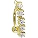 Solid 14KT Yellow Gold TOP DROP Cubic Zirconia DELIGHT Belly Ring