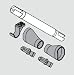 Blum 20Q091ZA Aluminum AVENTOS AVENTOS Stabilizer Rod Connector Set 20Q091ZA