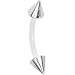 Steel Cone Bioplast Belly Ring