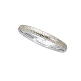 14K White Gold Tiger Stripe Engraved Bangle Bracelet - 7 inches