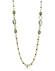 1928 Jewelry Brass and Olivine Peridot Necklace