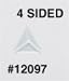 4-sided Opaque White Blank Dice